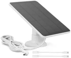 20W Solar Panel with 3-meter Charging Wire Solar Panel Charger Wall Mount Bracket for Ring Spotlight Camera/Ring Stick Up Camera
