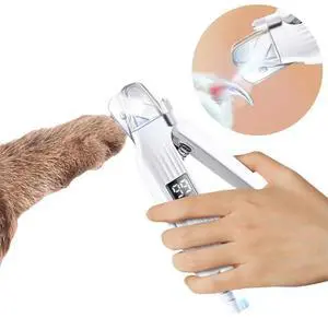 2 in 1 Electric Pet Nail Trimmer with LED Lights Pet Nail Grinder Dog Nail Trimmer and Grinder for Small Medium Large Dogs/Cats