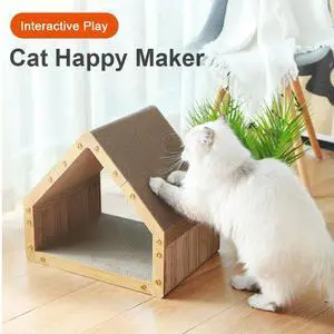 Cat Scratcher House Vertical Cat Scratcher Scratching Board Pad for Indoor Cats