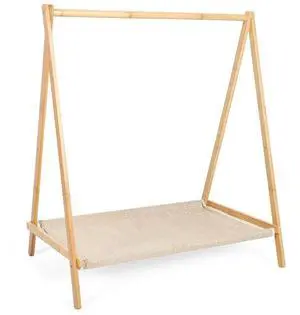 Wood Clothes Rack Foldable Garment Rack Portable Clothing Organizer Shelves for Hanging Clothes Coats Skirts Shoes Bags