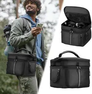 Carrying Case Case Multiple Pockets Travel Bag Protective Case for Ecoflow Portable Power Station River 3/3 Plus