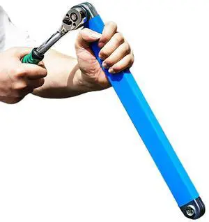 39cm Ratchet Extension Wrench with 4 Adapters Compact Offset Extension Wrench Socket Wrench Tool Automotive Hand Tool Supplies