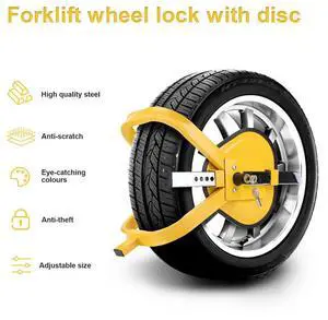 Car Anti-theft Lock with Keys Tyre Claw Immobiliser Wheel Lock Adjustable Small Three Fork Wheel Lock for 13-15in Wheel