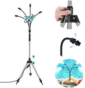 Water Mister Adjustable Height Portable Misting Cooling System Portable Misters for Outside for Water Mist Playing Patio Cooling