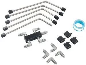 LS Coolant Crossover Steam Vent Kit Stainless Steel Complete Coolant Crossover Steam Vent Kit Fits for LS1 LS2 LS3 LS6 LS7 LSX