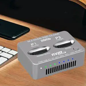 Dual-Bay External Hard Disk Box Gen2X 20Gbps M.2 SSD Enclosure M/B M Key Solid Disk Case M.2 M.3 NVME PCI-E for M2 SSD M Key SSD