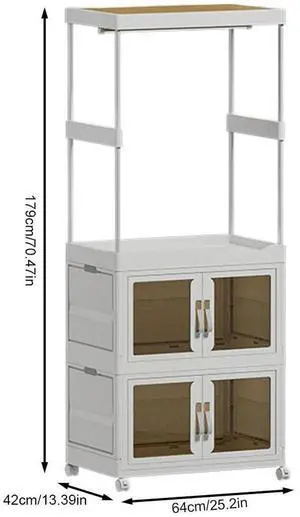Mobile Wardrobe Clothes Organizer Large Capacity Clothing Shelf with Wheels Wardrobe Closet Rack for Bedroom Living Room