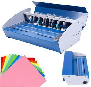 Electric Creasing Machine W/ Scale Ruler Paper Creaser Scorer Electric Folding Machine for Photos Documents Menus Envelopes Note