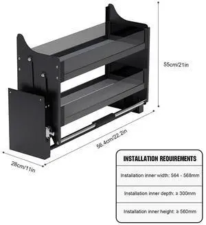 Double Layer Pull Down Shelf Pull Down Cabinet Organizer Shelf Organizer for Kitchen Upper Cabinet