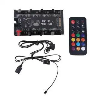 ARGB fan 2 in 1 synchronous hub controller 4Pin aura ARGB fan connector