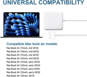 45W Charger for MacBook Air&Pro(2012-2017) Compatible with MacBook Air&Pro 11&13&15&17 inch (6 * 6 * 3CM) 45W Charger for MacBook Air&Pro(2012-2017) Compatible with MacBook Air&Pro 11&13&15&17 inch (6 * 6 * 3CM)