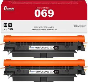 069 Black Toner Cartridge Set 2-Pack MF753Cdw Toner Replacement for Canon 069 CRG069 Color ImageCLASS MF753Cdw MF751Cdw LBP674Cdw LBP674C MF752Cdw Printer 069 Black Toner Cartridge Set 2-Pack MF753Cdw Toner Replacement for Canon 069 CRG069 Color ImageCLASS MF753Cdw MF751Cdw LBP674Cdw LBP674C MF752Cdw Printer