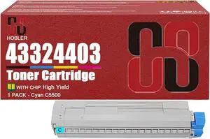 C5500 Toner Cartridges Compatible for OKI 43324403 Cyan Toner Cartridge Work for OKI C5500 C5600 C5800 C5800Ldn C5500n C5600n C5800n Printers