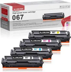 067 Toner Cartridge Set-4 Pack CRG 067 067H Replacement for Canon 067 067H Toner Cartridge for Color imageCLASS MF656Cdw MF654Cdw MF653Cdw LBP632Cdw MF650C LBP630C Series Printer (1BK/1C/1M/1Y)