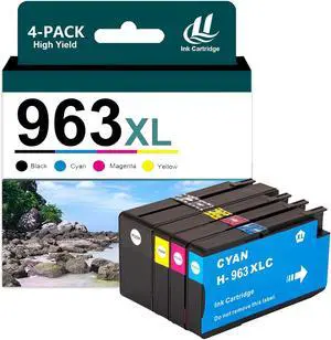 Compatible for HP 963XL Ink Cartridge Combo Pack Replacement for 963 XL Cartridges Fit for HP OfficeJet Pro 9015 9016 9018 9019 9020 9022 9023 9025 9026 9027 9028 9029 Printers