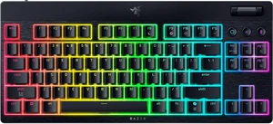 Razer - BlackWidow V4 Low-profile HyperSpeed Wireless TKL Mechanical Orange Tactile Switch Gaming Keyboard with Chroma RGB - Black Razer - BlackWidow V4 Low-profile HyperSpeed Wireless TKL Mechanical Orange Tactile Switch Gaming Keyboard with Chroma RGB - Black