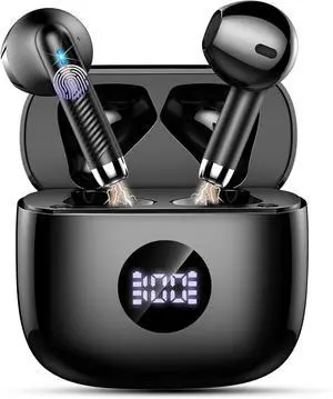 Jxrev Wireless Earbuds, Bluetooth 5.4 Headphones Stereo Bass, in Ear Earphones 4 ENC Noise Cancelling Mic, 40H Playtime Ear Buds Sports with Mini USB C Charging Case Jxrev Wireless Earbuds, Bluetooth 5.4 Headphones Stereo Bass, in Ear Earphones 4 ENC Noise Cancelling Mic, 40H Playtime Ear Buds Sports with Mini USB C Charging Case