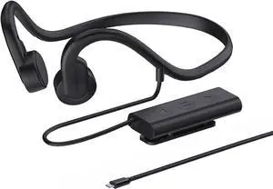 Wired Bone Conduction Headphones, 3.5Mm Or Type C, Open-Ear Outdoor Headset, Waterproof Sweatproof Noise Reduction with Mic, for Running, Sports, Fitness,Type c