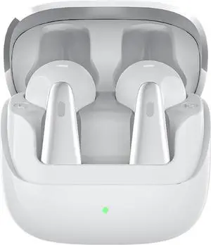 Wireless Earbuds Bluetooth V5.3 Headphones,ANC+ENC Six-Microphone Talking Noise-Canceling Noise-Absorbing Wind-Dampening Headset,36H Playtime,IPX5 Waterproof Earphones for Gaming,Work, White