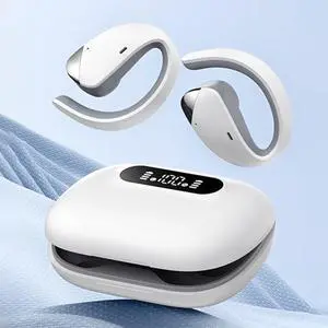 Open Ear Headphones Open Ear Headphones Wireless Bluetooth 5.4 True Wireless Bluetooth Earbuds with Enc Clear Call Ergonomic Ear Hooks Ipx5 Water-Resistant 12H Playtime Running Headphones Wite