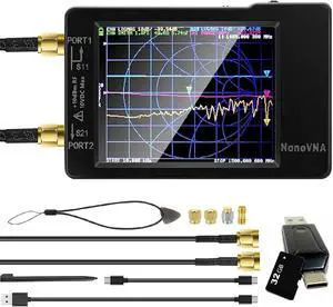 NanoVNA-H Vector Network Analyzer 10KHz -1.5GHz Latest HW Version 3.6 | HF VHF UHF Antenna Analyzer Ham Radio (NANOVNA-H with 32GB SD Card) NanoVNA-H Vector Network Analyzer 10KHz -1.5GHz Latest HW Version 3.6 | HF VHF UHF Antenna Analyzer Ham Radio (NANOVNA-H with 32GB SD Card)
