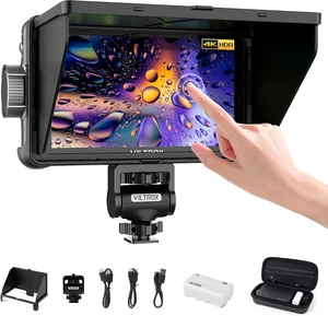 DC-550 5.5" Touchscreen DSLR Field Monitor, 1200 Nits High-Bright, 3D LUT HDR, 4K HDMI In/Out Exposure & Focus Assist Waveform, Sunshade Hood & Battery DC-550 5.5" Touchscreen DSLR Field Monitor, 1200 Nits High-Bright, 3D LUT HDR, 4K HDMI In/Out Exposure & Focus Assist Waveform, Sunshade Hood & Battery