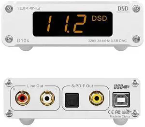 D10s HiFi USB DAC - ES9038Q2M DAC XMOS XU208 PCM384kHz DSD256 Hi-Res Audio Desktop Decoder for PC Silver D10s HiFi USB DAC - ES9038Q2M DAC XMOS XU208 PCM384kHz DSD256 Hi-Res Audio Desktop Decoder for PC Silver