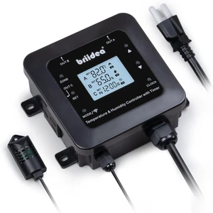 3-in-1 Smart WiFi Temperature & Humidity Controller with Timer Outlet Reptile Thermostat Hygrostat, Dual-Band 2.4G/5G App Control for Greenhouse, Incubator, Mushroom & Homebrew 3-in-1 Smart WiFi Temperature & Humidity Controller with Timer Outlet Reptile Thermostat Hygrostat, Dual-Band 2.4G/5G App Control for Greenhouse, Incubator, Mushroom & Homebrew