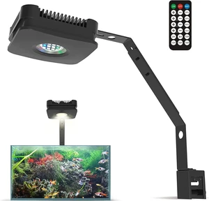 LED Aquarium Light, Full Spectrum Fish Tank Light, Clip on Freshwater Planted Light Adjustable Gooseneck for Freshwater Coral Fish Tanks, Dimmable Nano Refugium Tank Light Supports Remote Wifi LED Aquarium Light, Full Spectrum Fish Tank Light, Clip on Freshwater Planted Light Adjustable Gooseneck for Freshwater Coral Fish Tanks, Dimmable Nano Refugium Tank Light Supports Remote Wifi
