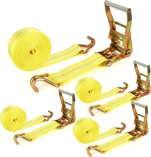 4 Pack 2 Inch Ratchet Straps Heavy Duty 20ft Tie Down Straps Ratchet with Double J Hook, 10000 LBS Break Strength, Cargo Ratchet Straps for Moving, Truck, Trailers, Motorcycles, Kayaks, Car Roof 4 Pack 2 Inch Ratchet Straps Heavy Duty 20ft Tie Down Straps Ratchet with Double J Hook, 10000 LBS Break Strength, Cargo Ratchet Straps for Moving, Truck, Trailers, Motorcycles, Kayaks, Car Roof