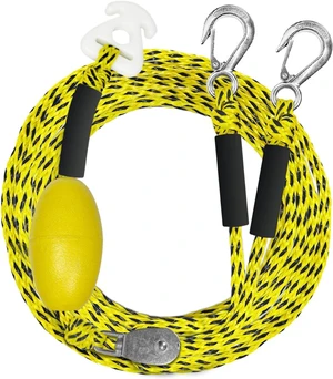 Heavy Duty Boat Tow Harness for Tubing, Self Centering Tow Harness, 360° Rotating Pulley & Large Hooks Floating Tube Rope for Pontoon, Ski, Wakeboard 12/16/24ft (Red/Yellow-Black Dot) Heavy Duty Boat Tow Harness for Tubing, Self Centering Tow Harness, 360° Rotating Pulley & Large Hooks Floating Tube Rope for Pontoon, Ski, Wakeboard 12/16/24ft (Red/Yellow-Black Dot)
