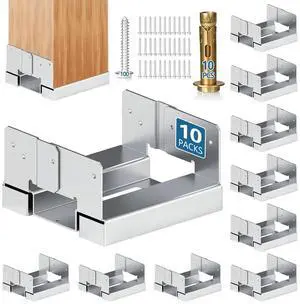 6x6 Galvanized Post Base for Concrete, 10 Pack Post Deck Base Anchor | Post Base Holder for 5.5x5.5 Wood, with 1" Standoff for Deck Gazebo, Pergola, Porch, Includes 10 Fastener & 100 Screws 6x6 Galvanized Post Base for Concrete, 10 Pack Post Deck Base Anchor | Post Base Holder for 5.5x5.5 Wood, with 1" Standoff for Deck Gazebo, Pergola, Porch, Includes 10 Fastener & 100 Screws