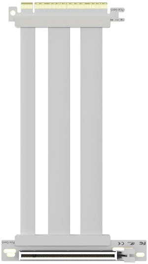 200mm PCIe 5.0 x16 GPU Riser Cable, 90 Degree Right Angle, White 200mm PCIe 5.0 x16 GPU Riser Cable, 90 Degree Right Angle, White