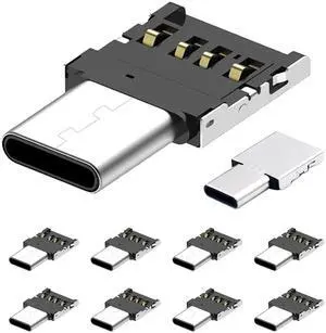 USB C to USB Adapter, 10 Pack Miniest USB C to A Male to Female Adapter, Hidden and Slim Converter Adapter for USB Cable. USB C to USB Adapter, 10 Pack Miniest USB C to A Male to Female Adapter, Hidden and Slim Converter Adapter for USB Cable.