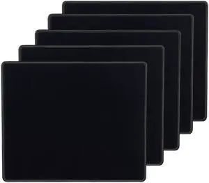 SOEWIOU IT 5 Pk Mouse Pad with Stitched Edges Mousepads Bulk Non-Slip Rubber Base, Waterproof Coating Mouse Pads for Computers, Laptop, Office & Home (9.84 x 8.27 Inch) - Black SOEWIOU IT 5 Pk Mouse Pad with Stitched Edges Mousepads Bulk Non-Slip Rubber Base, Waterproof Coating Mouse Pads for Computers, Laptop, Office & Home (9.84 x 8.27 Inch) - Black