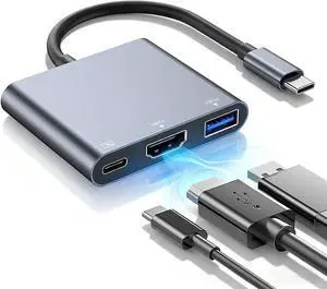 USB to USB C Adapter Hub 4k USB C to HDMI Hdmi Splitter to Usbc Multiport Digital AV Converter USBC to Hdmi Adapter With100w Pd 3.0 Port for MacBook Pro/Air Ipad Monitor and Usbc Devices-Space Grey USB to USB C Adapter Hub 4k USB C to HDMI Hdmi Splitter to Usbc Multiport Digital AV Converter USBC to Hdmi Adapter With100w Pd 3.0 Port for MacBook Pro/Air Ipad Monitor and Usbc Devices-Space Grey