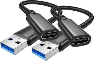 USB C Female to USB Male Adapter 2-Pack 10Gbps Short USB C Female to USB A Male Extension Cable 6in USB 3.2 Gen 2 OTG 60W &3A Charging USBA to USBC Adapter Cable for Laptop PC U Disk Mag-safe USB C Female to USB Male Adapter 2-Pack 10Gbps Short USB C Female to USB A Male Extension Cable 6in USB 3.2 Gen 2 OTG 60W &3A Charging USBA to USBC Adapter Cable for Laptop PC U Disk Mag-safe