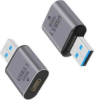10GB USB 3.1 Male to USB C Female Adapter Bi-Directional Type C Female to Type A Male Adapter Suitable for PC Laptop Smartphones Power Bank Tablets (Grey 2-Pack) 10GB USB 3.1 Male to USB C Female Adapter Bi-Directional Type C Female to Type A Male Adapter Suitable for PC Laptop Smartphones Power Bank Tablets (Grey 2-Pack)