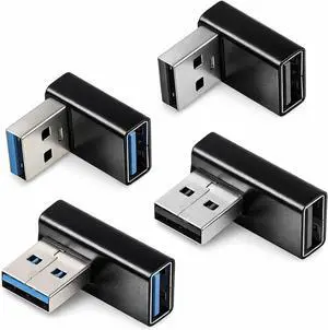 4 Pack 90 Degree USB 3.0 Adapter USB Extender Connector Adapter Up and Down Angle Left and Right Angle USBs A Male to Female Converter Extender for PC Laptop Mouse Keyboard 4 Pack 90 Degree USB 3.0 Adapter USB Extender Connector Adapter Up and Down Angle Left and Right Angle USBs A Male to Female Converter Extender for PC Laptop Mouse Keyboard