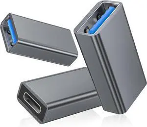 USB C Female to USB Female Adapter Type C to Type A 3.2 Converter 3 Pack 10Gbps OTG Data Transfer Connector for iPhone17 17e 16 Mac Laptops Tablets Galaxy S26 USB A Peripherals USB C Female to USB Female Adapter Type C to Type A 3.2 Converter 3 Pack 10Gbps OTG Data Transfer Connector for iPhone17 17e 16 Mac Laptops Tablets Galaxy S26 USB A Peripherals