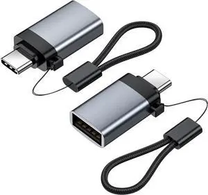 USB C to USB Adapter 10Gbps USB 3.2 Female to USB C Male OTG Adapter 60W Fast Charging for MacBook iPad iPhone XPS and More Type C Devices Space Grey 2 Pack USB C to USB Adapter 10Gbps USB 3.2 Female to USB C Male OTG Adapter 60W Fast Charging for MacBook iPad iPhone XPS and More Type C Devices Space Grey 2 Pack
