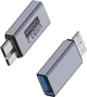 10Gbps USB 3.2 to Micro B Adapter USB A Female to USB 3.2 Micro B Male Adapter Type A Female to Male Micro B Connector for Mobile Hard Disk S5 (2 Pack Grey) 10Gbps USB 3.2 to Micro B Adapter USB A Female to USB 3.2 Micro B Male Adapter Type A Female to Male Micro B Connector for Mobile Hard Disk S5 (2 Pack Grey)
