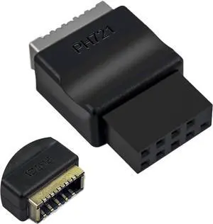 USB 2.0 9Pin to Type-E Motherboard Header Extension Adapter USB 9-Pin Female to Type E Female Front Connector Converter USB 2.0 9Pin to Type-E Motherboard Header Extension Adapter USB 9-Pin Female to Type E Female Front Connector Converter