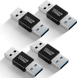2 Pack USB Male to Male Adapter USB 3.1 Type a to Type a Adapter High Speed Extension Connector for Hard Driver Laptop DVD Player Monitor Camera Black 2 Pack USB Male to Male Adapter USB 3.1 Type a to Type a Adapter High Speed Extension Connector for Hard Driver Laptop DVD Player Monitor Camera Black