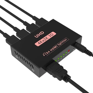 Sprolink LK5-H104 HDMI Splitter 1x4 Powered w/AC Adapter, 4K@30Hz 3D Full HD 1 in 4 Out Distributor for Fire TV Stick, PS5, HDTV, Xbox, Gaming Monitor Sprolink LK5-H104 HDMI Splitter 1x4 Powered w/AC Adapter, 4K@30Hz 3D Full HD 1 in 4 Out Distributor for Fire TV Stick, PS5, HDTV, Xbox, Gaming Monitor