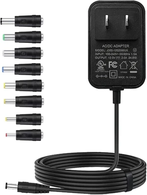 12V Power Supply 2A 12 Volt AC Adapter 100-240v 50-60hz Switching Adapter with 5.5 x 2.1mm DC Plug and 8 Tips Power Cord for LED Strip Light CCTV Camera Router BT Speaker DC12V Transformer 1.5m 12V Power Supply 2A 12 Volt AC Adapter 100-240v 50-60hz Switching Adapter with 5.5 x 2.1mm DC Plug and 8 Tips Power Cord for LED Strip Light CCTV Camera Router BT Speaker DC12V Transformer 1.5m