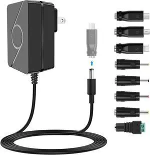 5V 3A Power Supply Adapter fit for DC 5Volt 2A 1.5A 1A Record Player Baby Monitor Bluetooth Speaker Power Cord Input AC 100-240V to Output DC 5 Volts with 8 Tips. 5V 3A Power Supply Adapter fit for DC 5Volt 2A 1.5A 1A Record Player Baby Monitor Bluetooth Speaker Power Cord Input AC 100-240V to Output DC 5 Volts with 8 Tips.