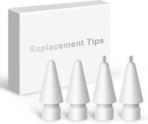 Replacement Tips for Pencil Pro/2nd Gen/1st Gen/USB-C No Wear Out Metal Nibs Precise Control 0.78mm Longer Tips for iPad Pencil Accessories-(4 Pack) Replacement Tips for Pencil Pro/2nd Gen/1st Gen/USB-C No Wear Out Metal Nibs Precise Control 0.78mm Longer Tips for iPad Pencil Accessories-(4 Pack)