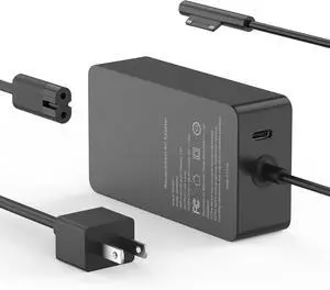 65W Laptop Charger Compatible with Microsoft Surface Pro 11, 10, 9, 8, 7+, 7, 6, 5, X, Laptop 7/6/5/4/3/2/1/Studio, Book 3/2/1, Go 4/3/2/1, 10FT 65W Laptop Charger Compatible with Microsoft Surface Pro 11, 10, 9, 8, 7+, 7, 6, 5, X, Laptop 7/6/5/4/3/2/1/Studio, Book 3/2/1, Go 4/3/2/1, 10FT