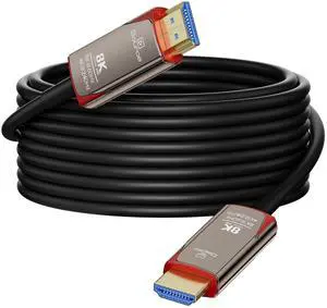 8K Fiber Optic HDMI 2.1 Cable 50ft, High Speed Fiber HDMI Cord 48Gbps, Long Active HDMI Cable, 48Gbps, 8K@60Hz 4K@120Hz, Dynamic HDR, eARC, HDCP 2.2&2.3, 3D, for PC, Monitor, PS5, PS4, Xbox, HDTV 8K Fiber Optic HDMI 2.1 Cable 50ft, High Speed Fiber HDMI Cord 48Gbps, Long Active HDMI Cable, 48Gbps, 8K@60Hz 4K@120Hz, Dynamic HDR, eARC, HDCP 2.2&2.3, 3D, for PC, Monitor, PS5, PS4, Xbox, HDTV